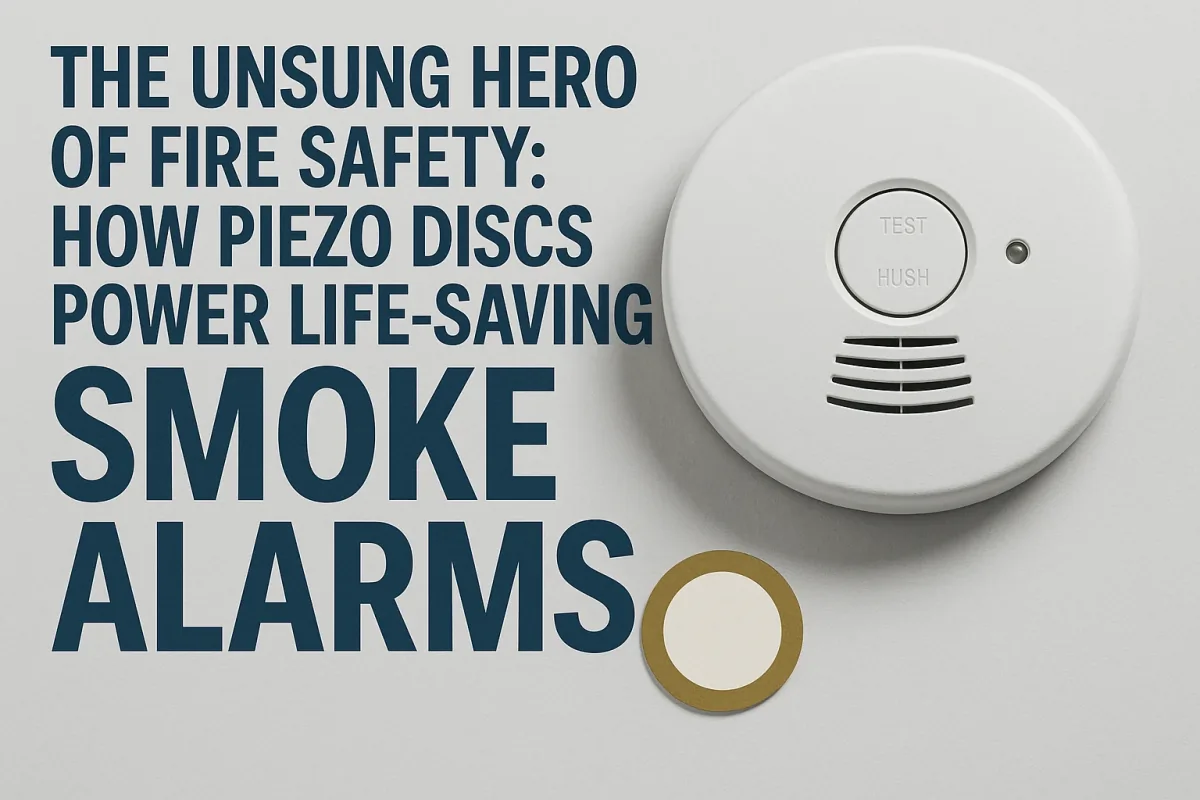 Piezo discs powering smoke alarm sounders through piezoelectric ceramic technology | Yujie Technology