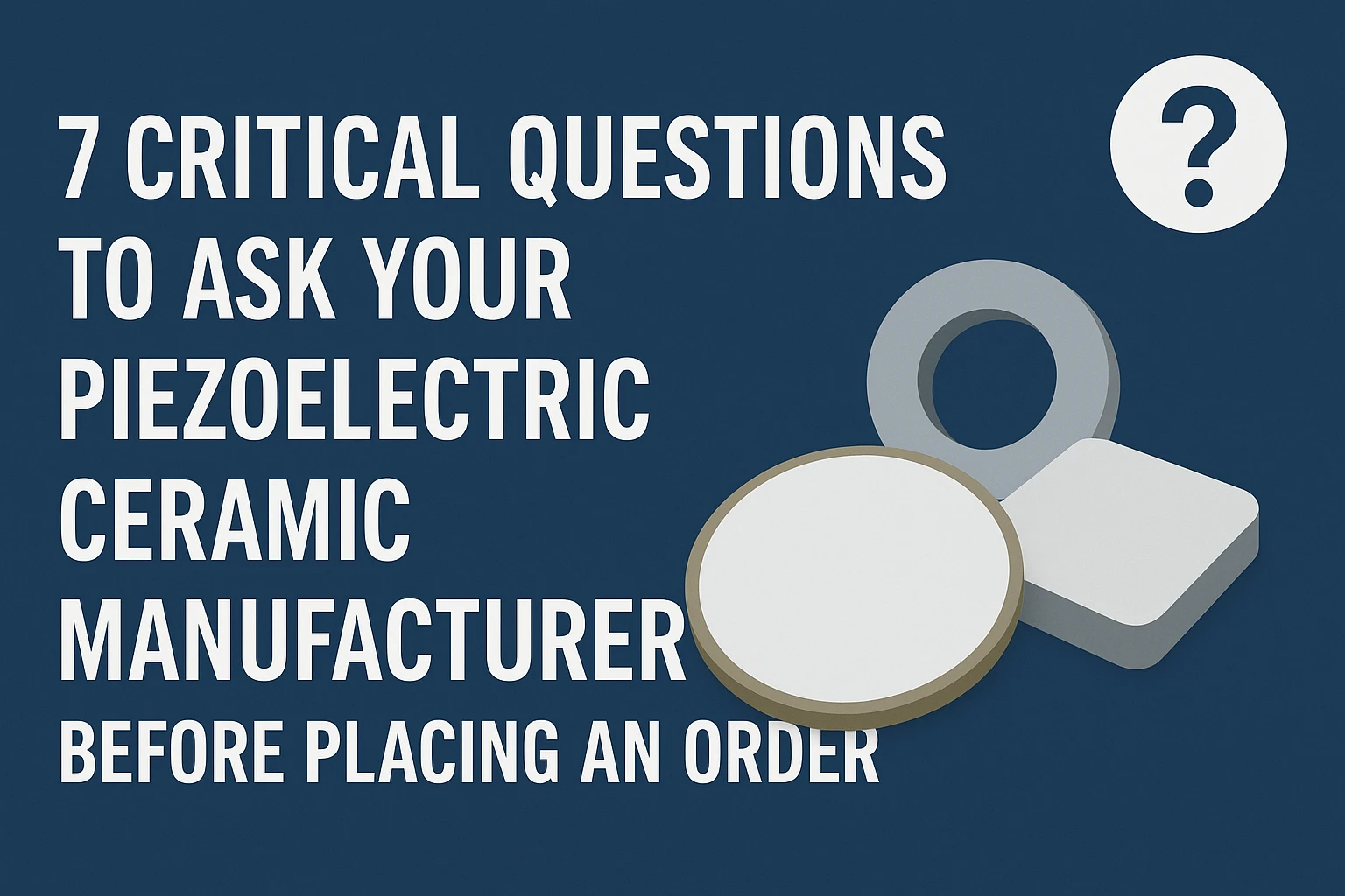 7 critical questions for selecting piezoelectric ceramic manufacturer with quality control excellence | Yujie Technology