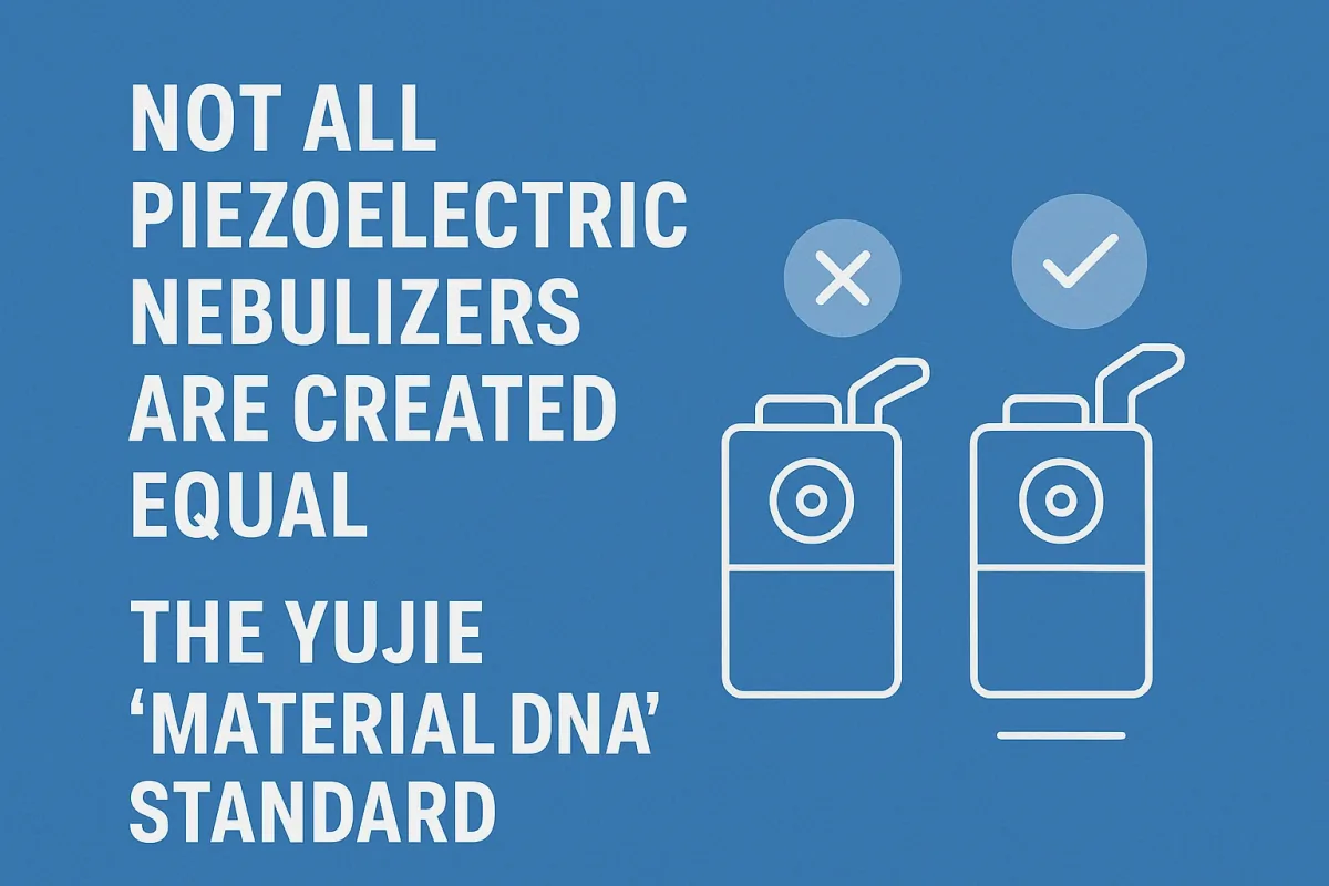 Piezoelectric nebulizer comparison showing quality differences | Yujie Material DNA Standard