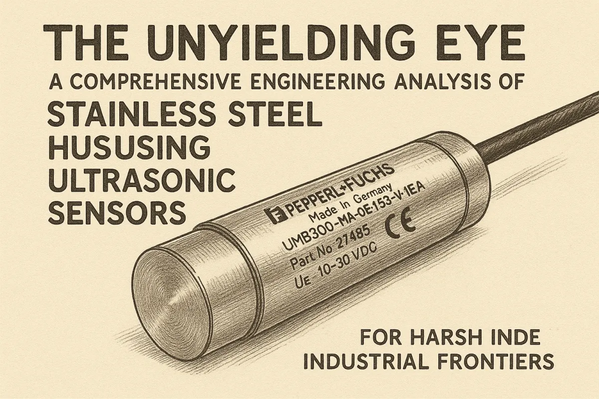 Stainless steel housing ultrasonic sensor for harsh industrial environments - food processing, pharmaceutical, and chemical applications | Yujie Piezo