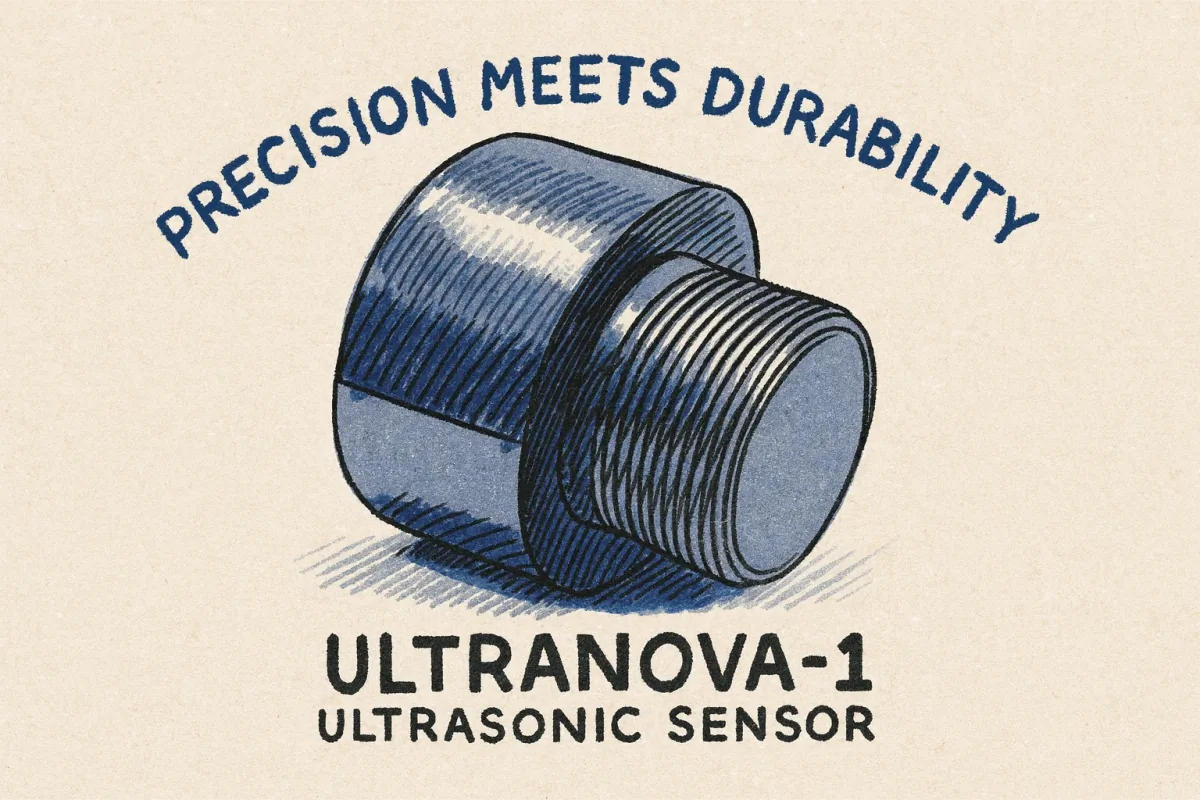 UltraNova1 Ultrasonic Sensor, IP68 waterproof PVDF housing, non-contact liquid level measurement for industrial and agricultural applications | Yujie Technology