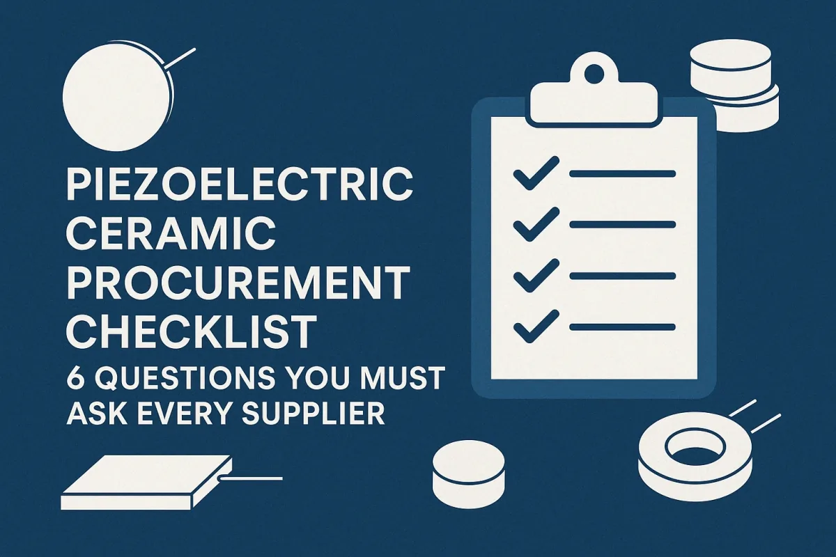 Piezoelectric ceramic procurement checklist - 6 critical supplier evaluation questions for engineers | Yujie Technology