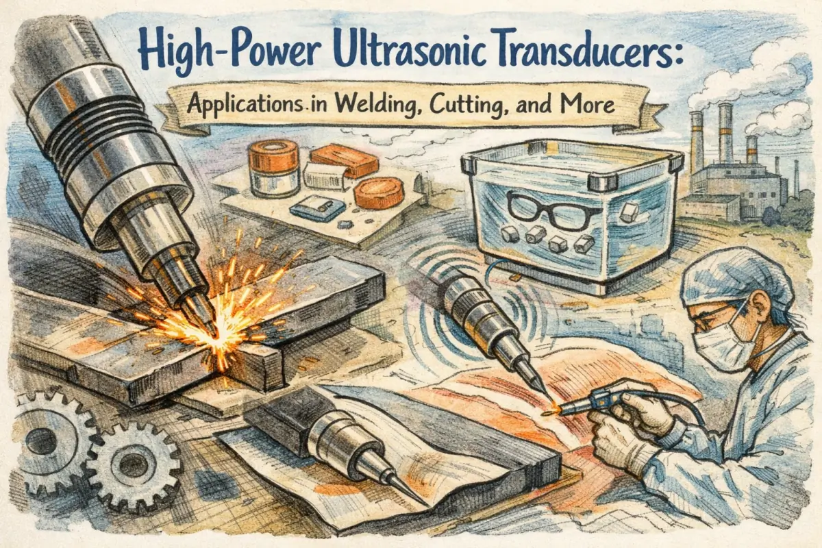 High Power Ultrasonic Transducer for Welding and Cutting