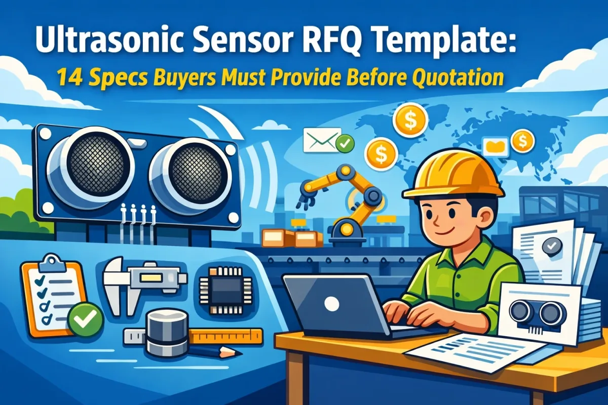 Procurement-ready ultrasonic sensor RFQ template with engineering constraints, model mapping, and required quotation specifications