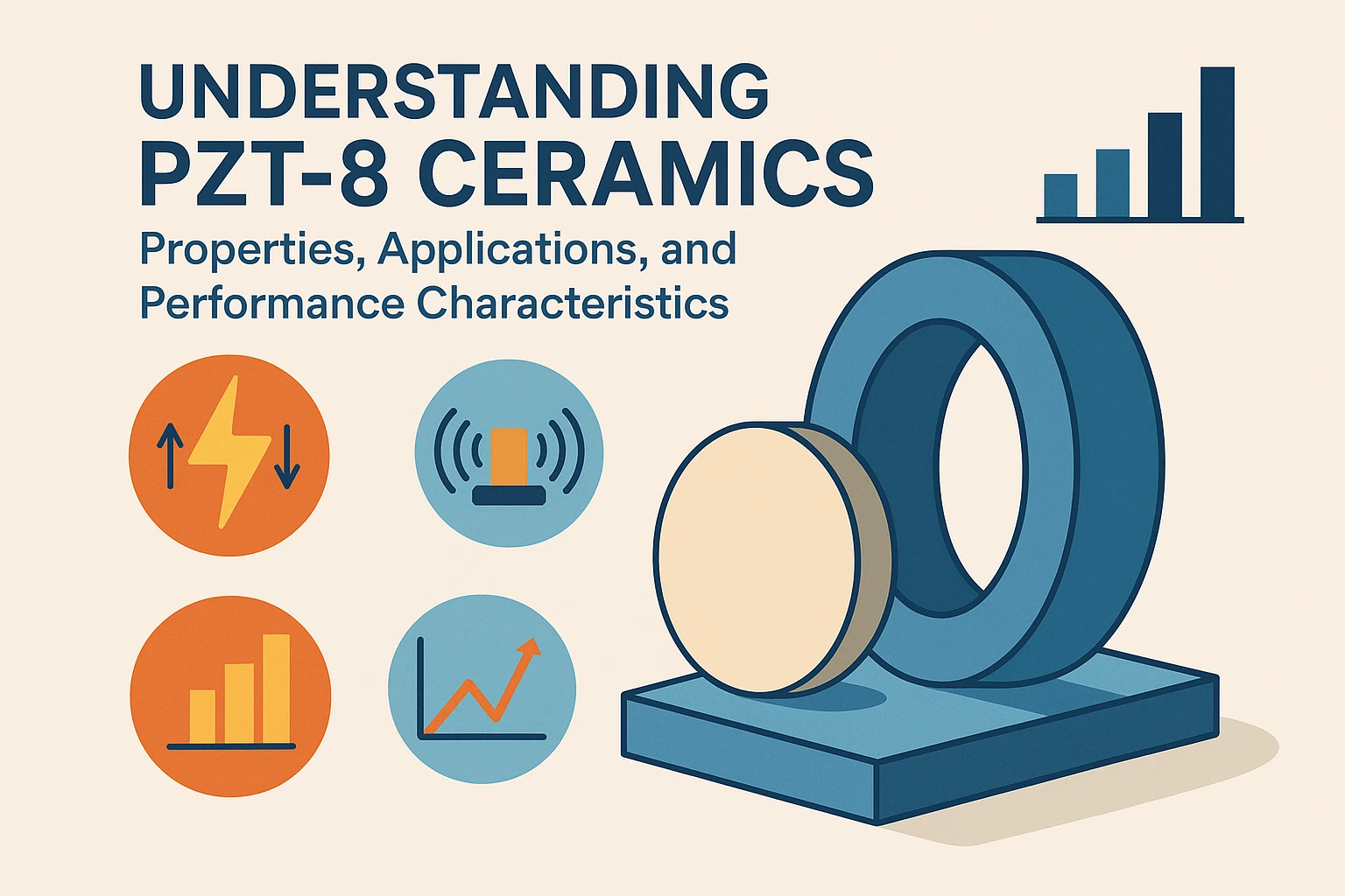 PZT-8 hard piezoelectric ceramics properties for high-power ultrasonic applications | Yujie Technology