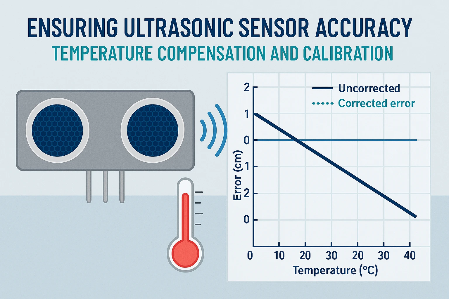 Ultrasonic sensor accuracy optimization with temperature compensation and calibration systems | Yujie Technology