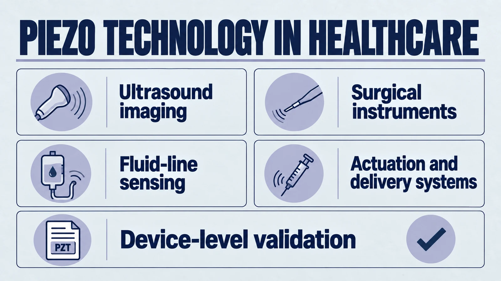 Infografik zum Artikel: Piezo-Technologie im Gesundheitswesen: Ultraschallbildgebung und mehr